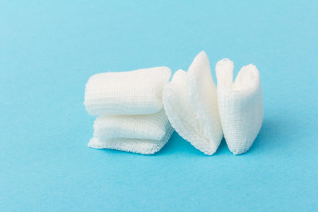 dental gauze. Product of medical equipment, sterile cotton tampons