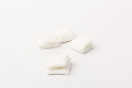 dental gauze. Product of medical equipment, sterile cotton tampons