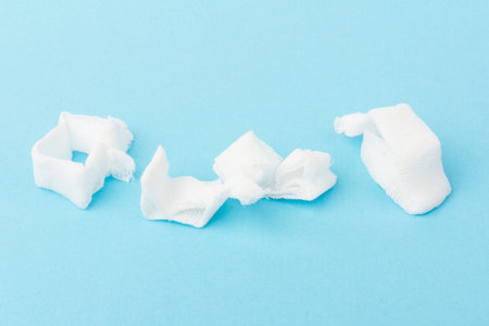 dental gauze. Product of medical equipment, sterile cotton tampons