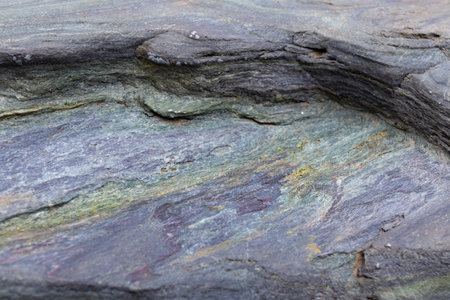 Colorful Rock Layers. Stone texture and background. Abstract natural pattern for design.の写真素材