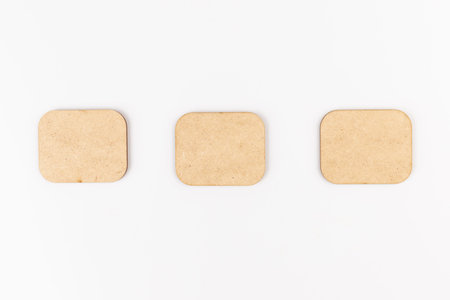 Set of kraft paper notes. Mockup for design. blank templates.