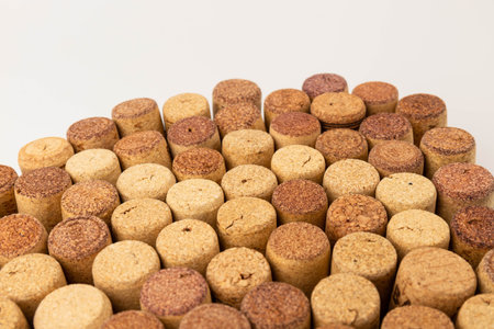 wine corks isolated on white background