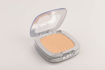 face powder isolated on white background. Cosmetic productの写真素材