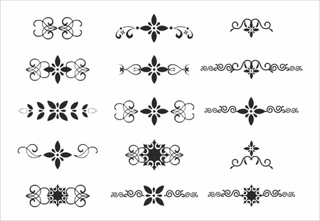 Decorative graphic elements and dividersのイラスト素材