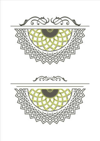 Decorative element rosette mandala patternのイラスト素材