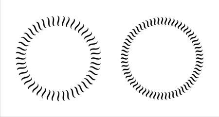 Circle of rope pattern. Graphic Ornamental decorative frameのイラスト素材