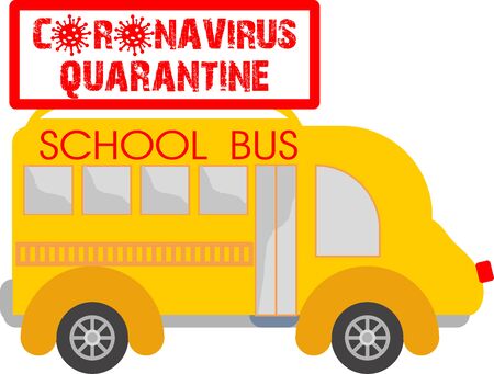 Coronavirus quarantine in schoolのイラスト素材