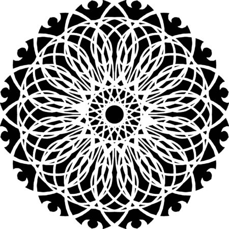 Decorative graphic round mandala patternのイラスト素材