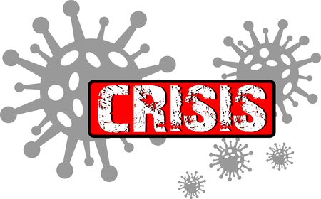 Coronavirus and crisis graphic icon symbolのイラスト素材