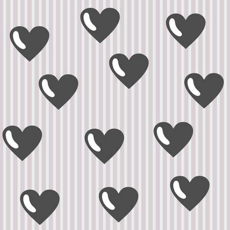 seamless background with decorative heartsのイラスト素材