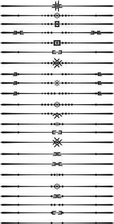 Decorative graphic element, text break setのイラスト素材