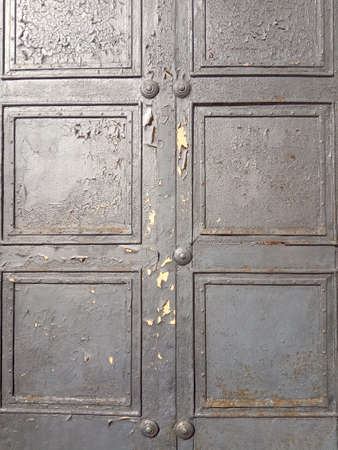 Decorative old gray pattern and vintage background, door elementの写真素材