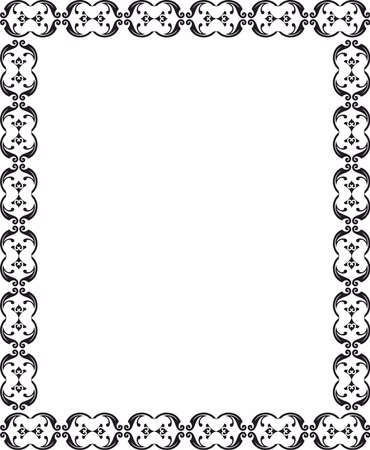 decorative frame with floral elementのイラスト素材