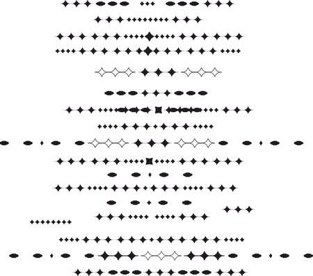 Graphic decorative elements, text breaks setのイラスト素材
