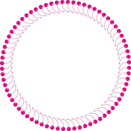 decorative round frame with cherriesのイラスト素材