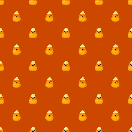 Halloween sweet corn pattern. Vector in cartoon style. Kawaii. Trick or treat. Cute holiday symbols....