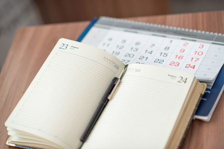 February 23 calendar plannerの写真素材