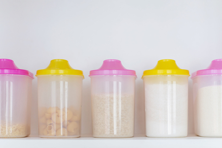 storage of cereals in the kitchenの写真素材
