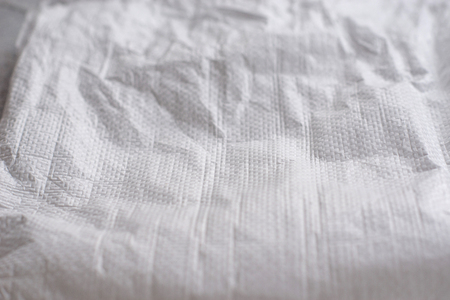texture of white crushed bag, material packagingの写真素材