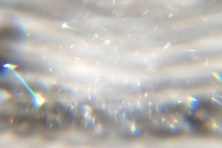 White and silver sequins, highlights sparkling carpet. Close-up, very shallow depth of field . Macro.の写真素材