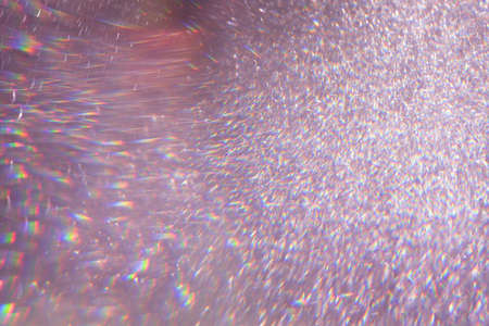 Gold pink sequins, highlights sparkling carpet. Close-up, very shallow depth of field, Macro.の写真素材