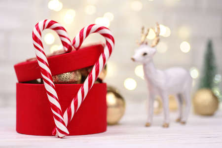 Christmas Decoration with Candy Canesの写真素材