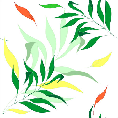 Seamless pattern with leaves for textiles. Print background. Stylish floral backgroundのイラスト素材