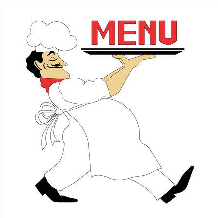 cookvector menu profile apronのイラスト素材