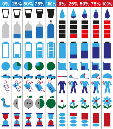 Preview icon on a white background with different schedules-charged.のイラスト素材