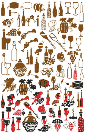 Image icon associated with wine on a white background.のイラスト素材