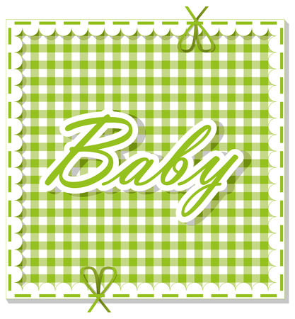 Image background of green cells labeled babyのイラスト素材