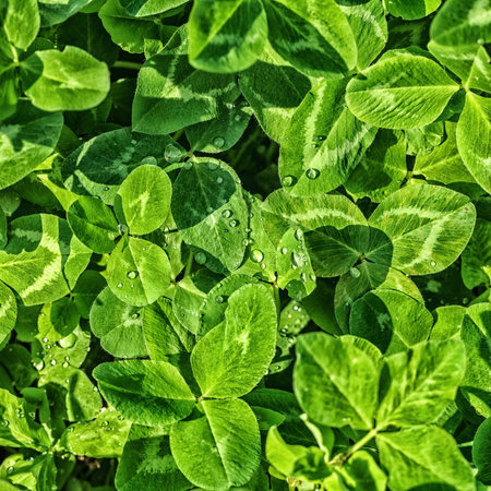 Clover, shamrock. Lawn. Natural background. The traditional symbol of the day of St. Patrick