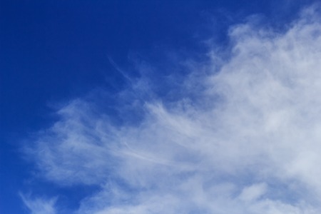Blue sky and clouds with copy spaceの写真素材