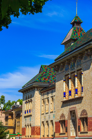 POLTAVA, UKRAINE - May 17, 2018: Poltava local history museum named after Vasily Krichevsky. The building was built in 1908. The first sample of the Ukrainian architectural style in the Poltava regionのeditorial素材