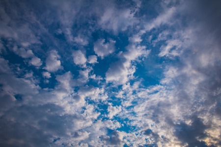 Blue sky and clouds with copy spaceの写真素材