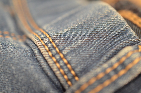 blue texture maden from a piece of jeans blurred tonedの写真素材