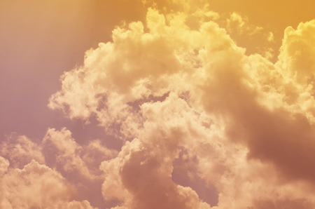 Nature background. Fluffy soft clouds in sky tonedの写真素材