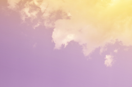 Nature background. Fluffy soft clouds in sky tonedの写真素材