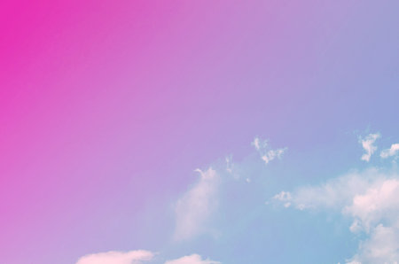 Nature background. Fluffy soft clouds in sky toned