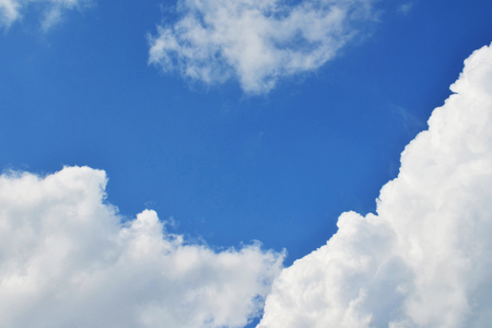 Nature background. Fluffy soft clouds in sky tonedの写真素材