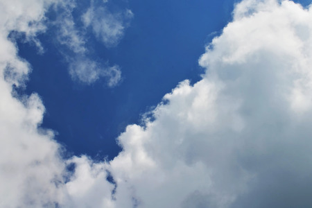 Nature background. Fluffy soft clouds in sky tonedの写真素材