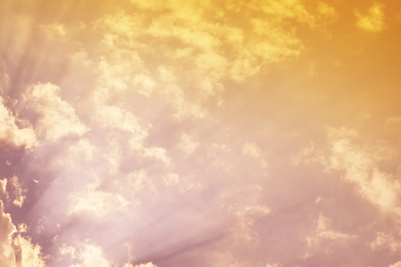 Nature background. Fluffy soft clouds in sky tonedの写真素材