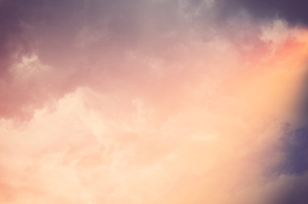 Nature background. Fluffy soft clouds in sky tonedの写真素材