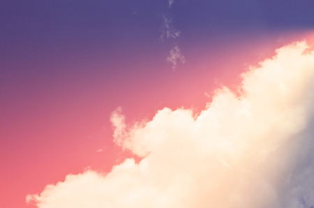 Nature background. Fluffy soft clouds in sky tonedの写真素材
