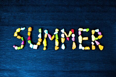 The photo of summer word for web background or tourist invitation.
