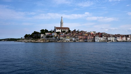 The historic town of Rovinj on the Adriatic sea.Croatia.の写真素材