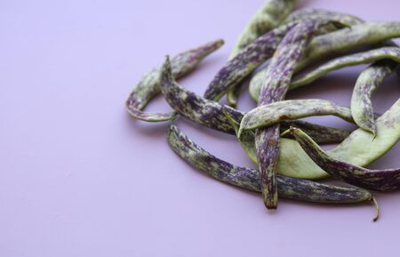 string beans on a light background close up