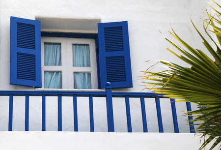 Greek Style windowの写真素材