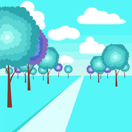 winter landscapeのイラスト素材