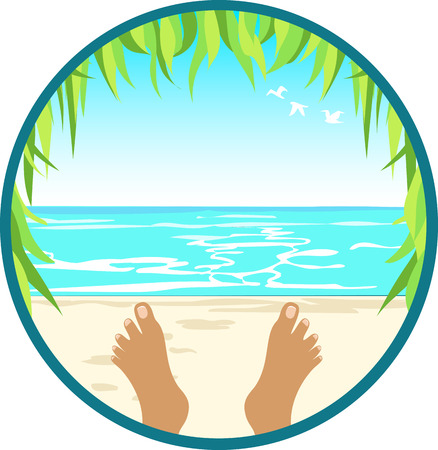 relax on the beachのイラスト素材